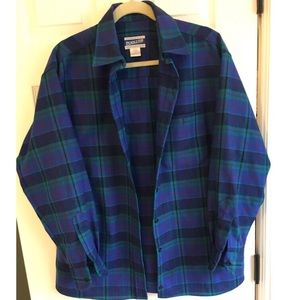 Pendleton Knockabouts blue plaid Large buttondown